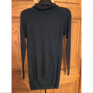 Long Green Turtleneck Sweater